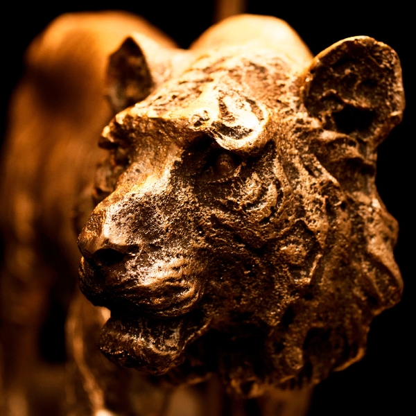 Tischleuchte Tiger gold/schwarz