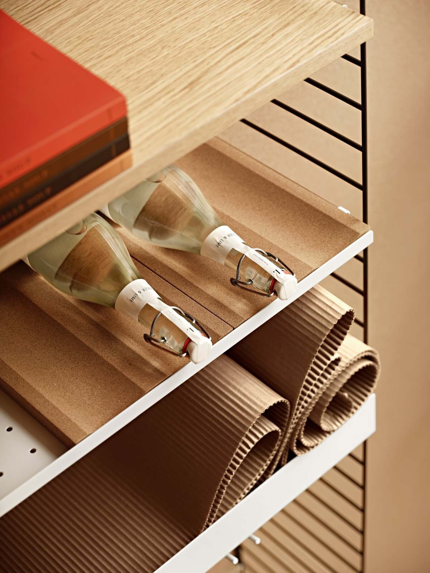 String System Flaschenhalter Kork 2er Set