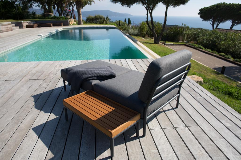 LEVEL Outdoor Sessel Lounge-Modul 1 Dunkelgrau Sooty Grey