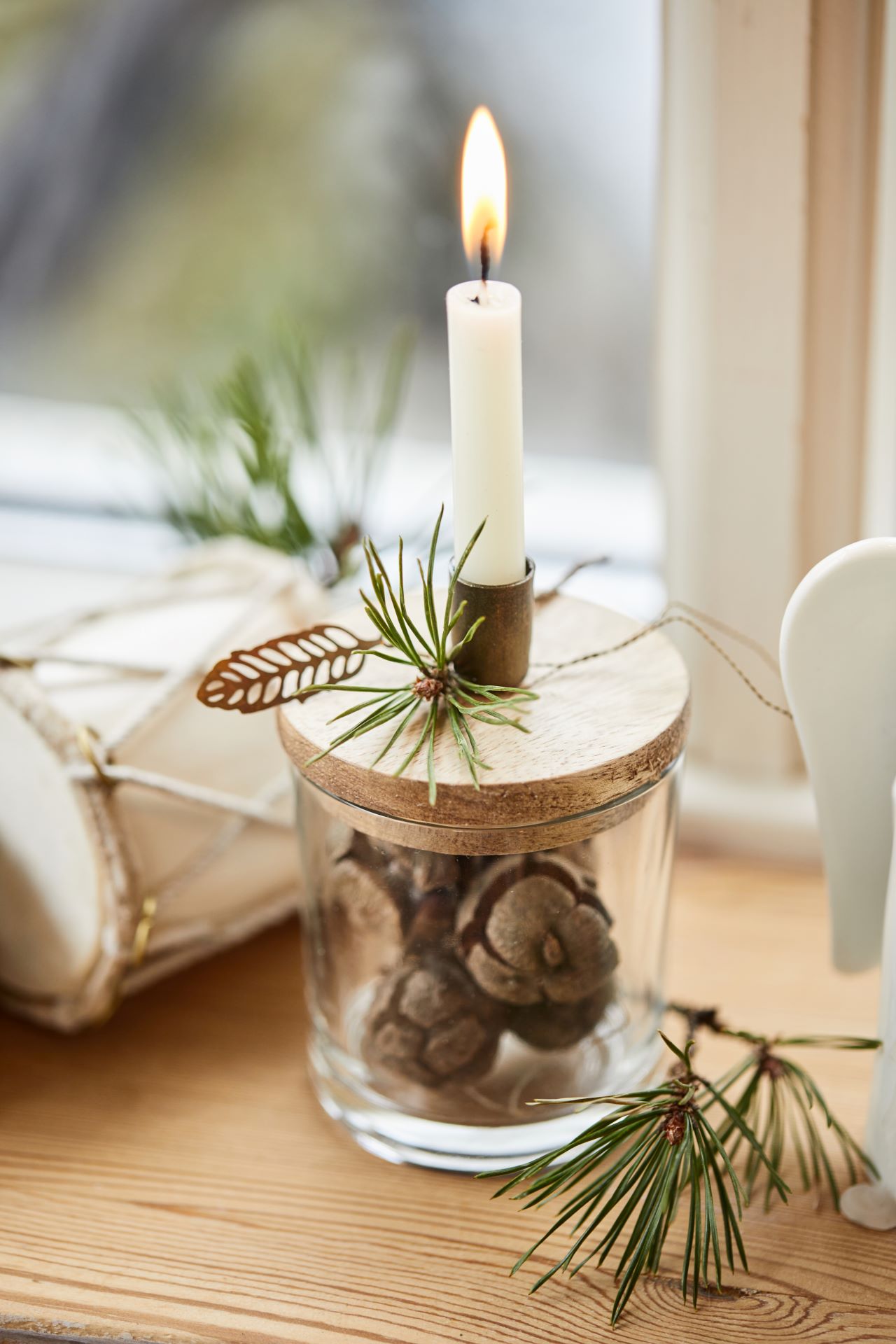 Dünne hohe Kerze creme Dünne hohe Kerze creme