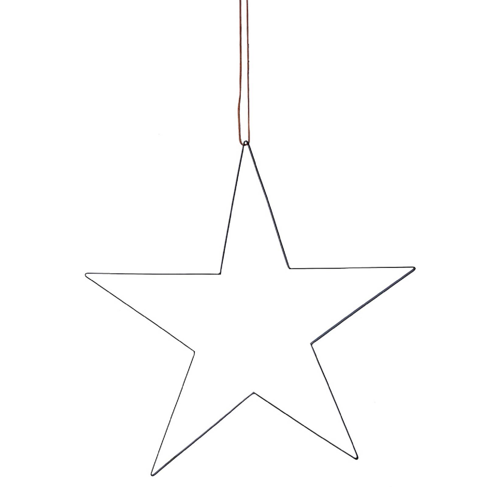 Stern mit Lederschnur, Eisen Ø 73 cm