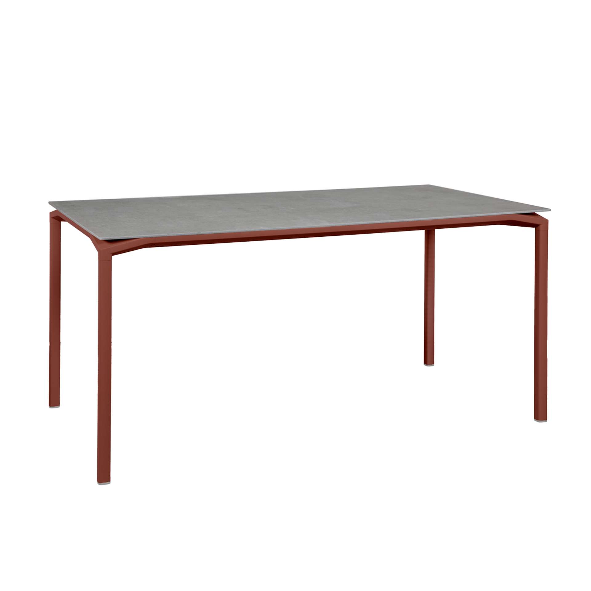 Calvi Outdoor-Gartentisch Mineral Grau-Kreta 160x80 cm mit Dekton® Platte 20 Ockerrot Calvi Outdoor-Gartentisch Mineral Grau-Kreta 160x80 cm mit Dekton® Platte 20 Ockerrot