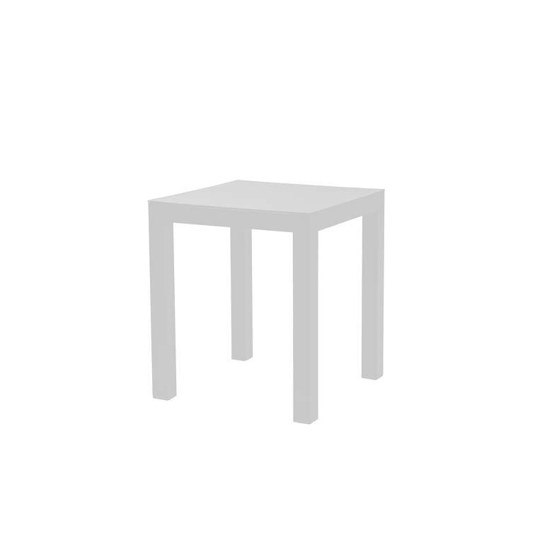 ARIA moderner Aluminiumhocker pulverbeschichtet 46 x 40 x 40 cm weiß ARIA moderner Aluminiumhocker pulverbeschichtet 46 x 40 x 40 cm weiß