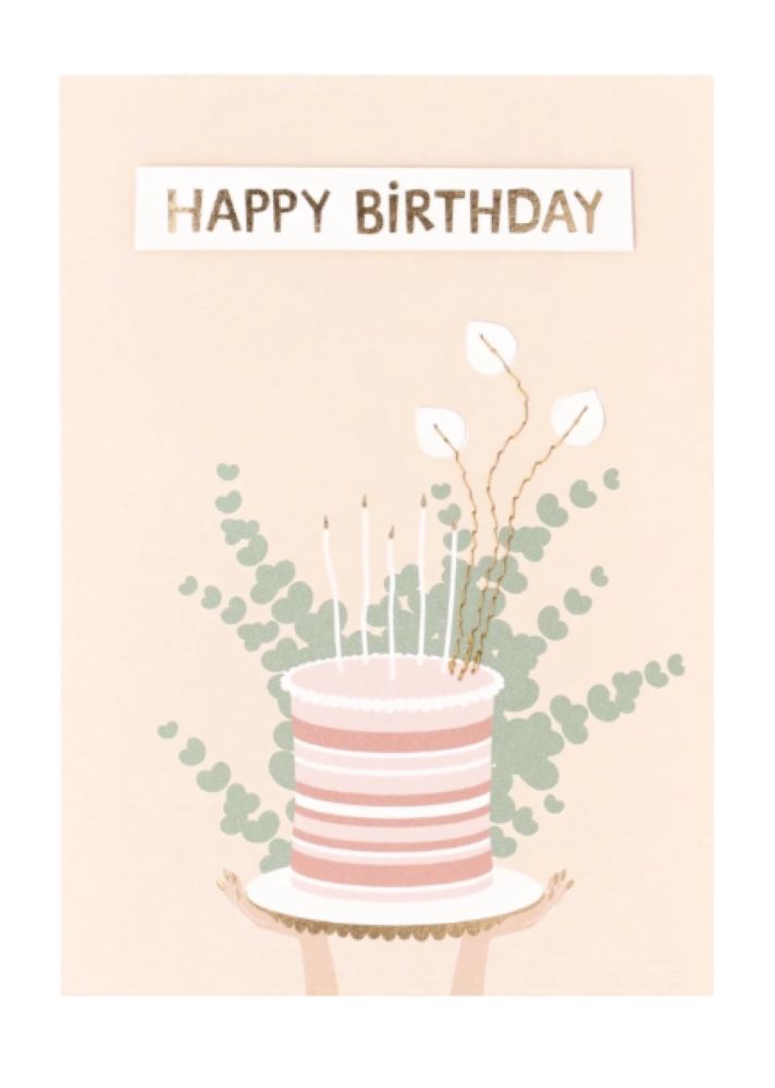 Nähblumen Grußkarte Happy Birthday räder.jpg Nähblumen Geburtstagskarte „Happy Birthday“ mit Tortenmotiv