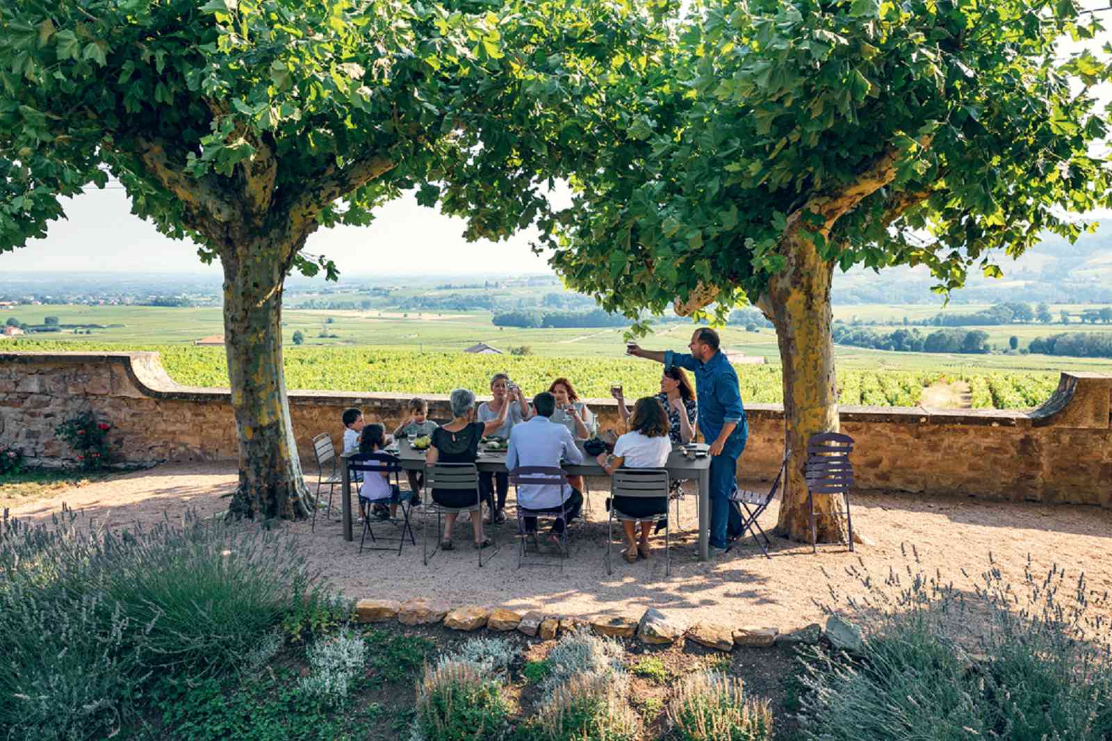 Ribambelle XL Tisch 299x100 3 Einlegeplatten Latte Beige