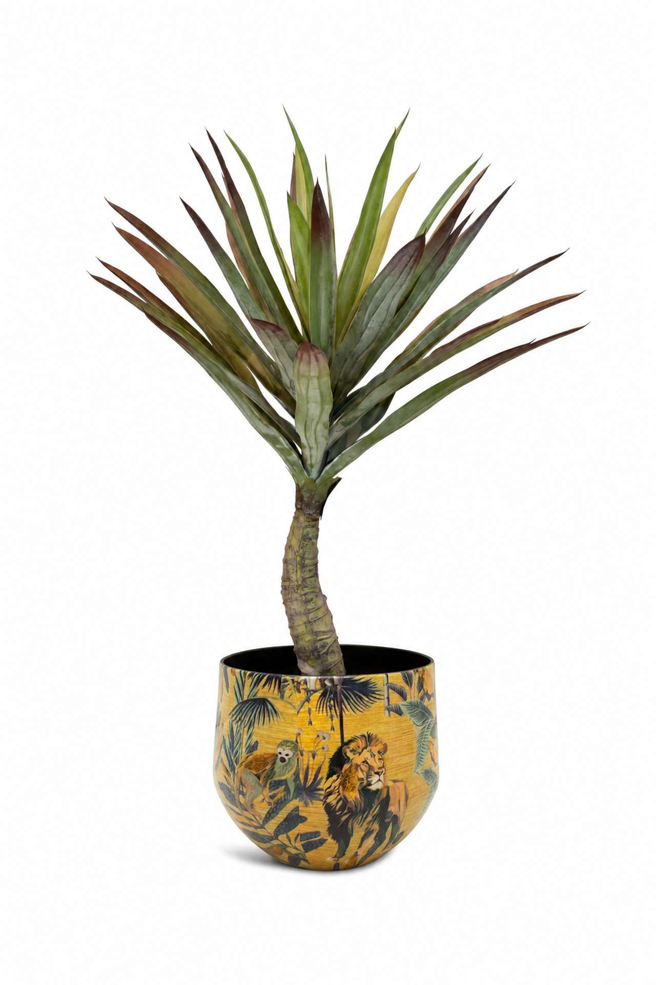 Kunstpflanze mit Topf Yucca 75 cm mit Nomad Lion Topf