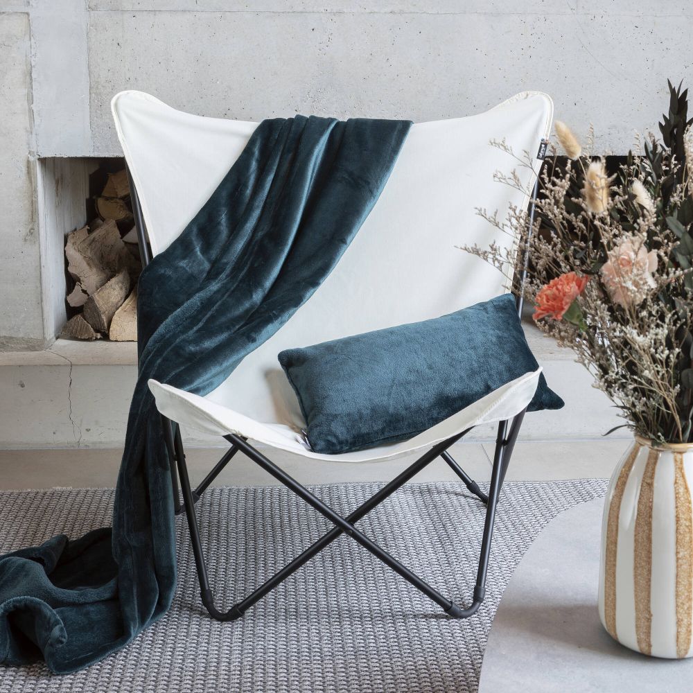 3614210015050 Weiches und flauschiges Fleecekissen Blau
