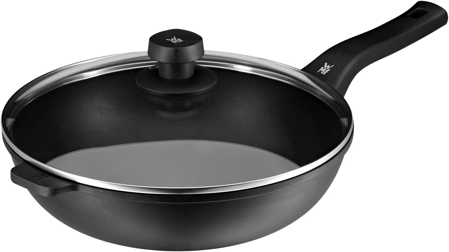 PermaDur Premium Wok 30 cm mit Glasdeckel & 3-lagiger Antihaftversiegelung
