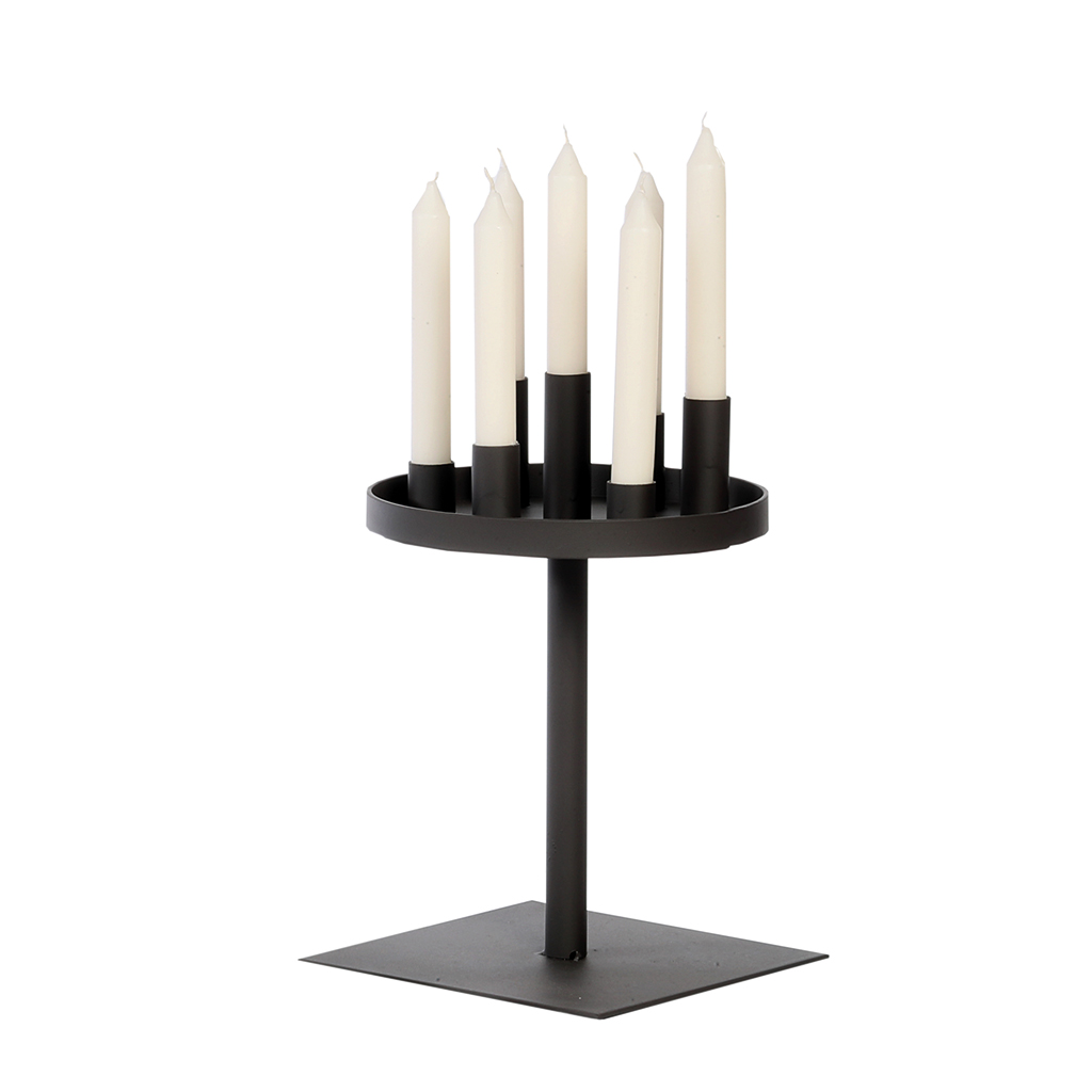 Design Kerzenhalter Rose auf Eisenständer – Höhe 30 cm, für Stabkerzen Design Kerzenhalter Rose auf Eisenständer – Höhe 30 cm, für Stabkerzen