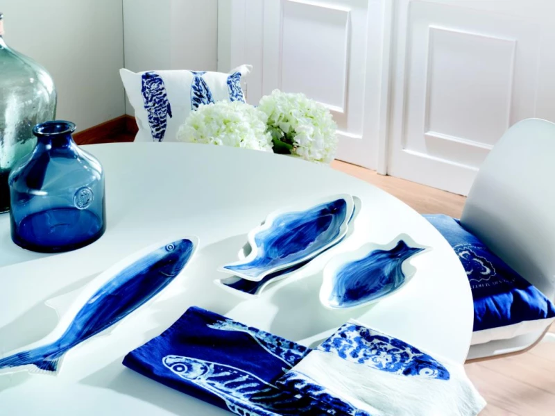 Maritime Deko Fischteller Batela Blaue Fischteller aus Keramik vom Hersteller für Maritime Deko Batela