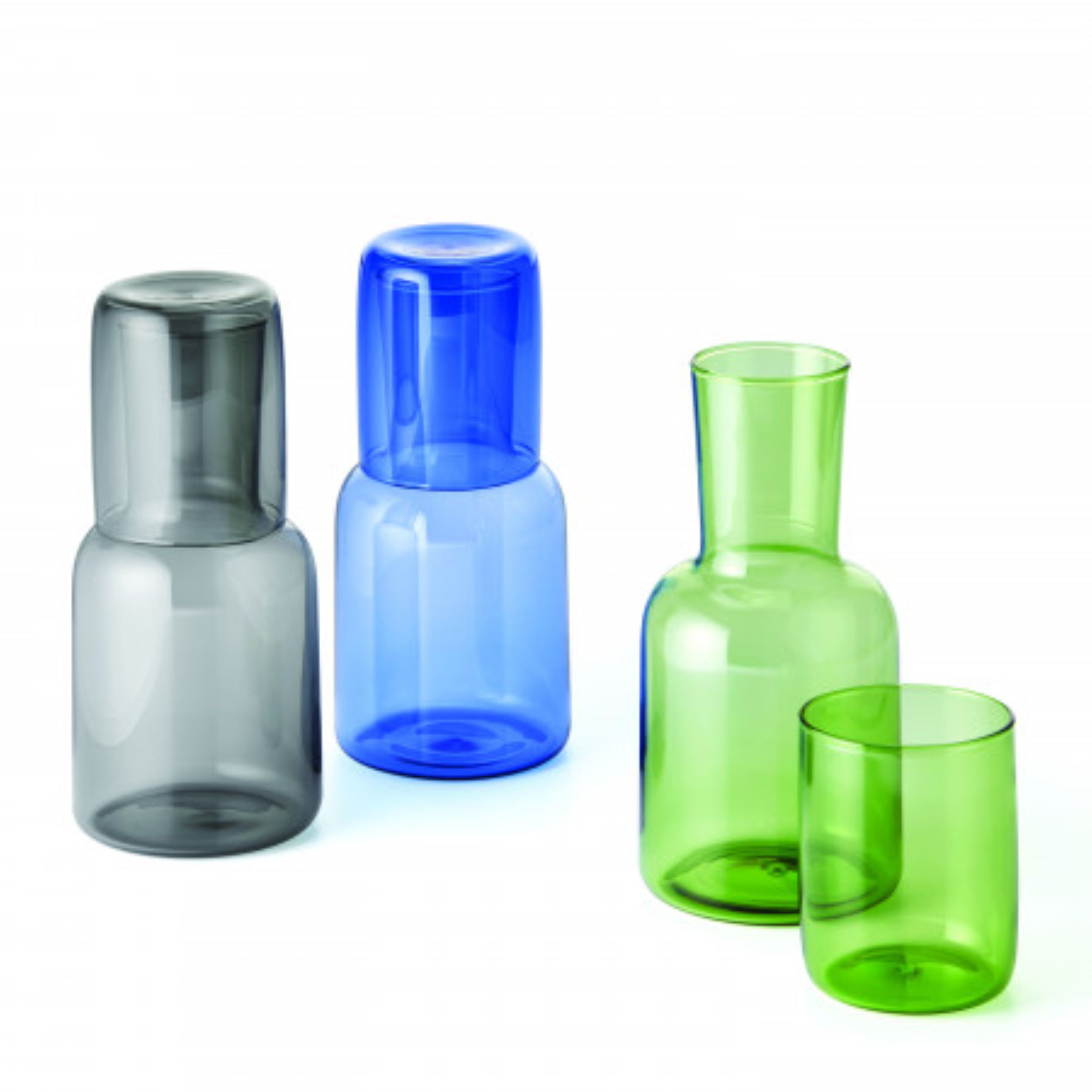 VIVA Wasserkaraffe mit Becher - 0,7 Liter hellgrau