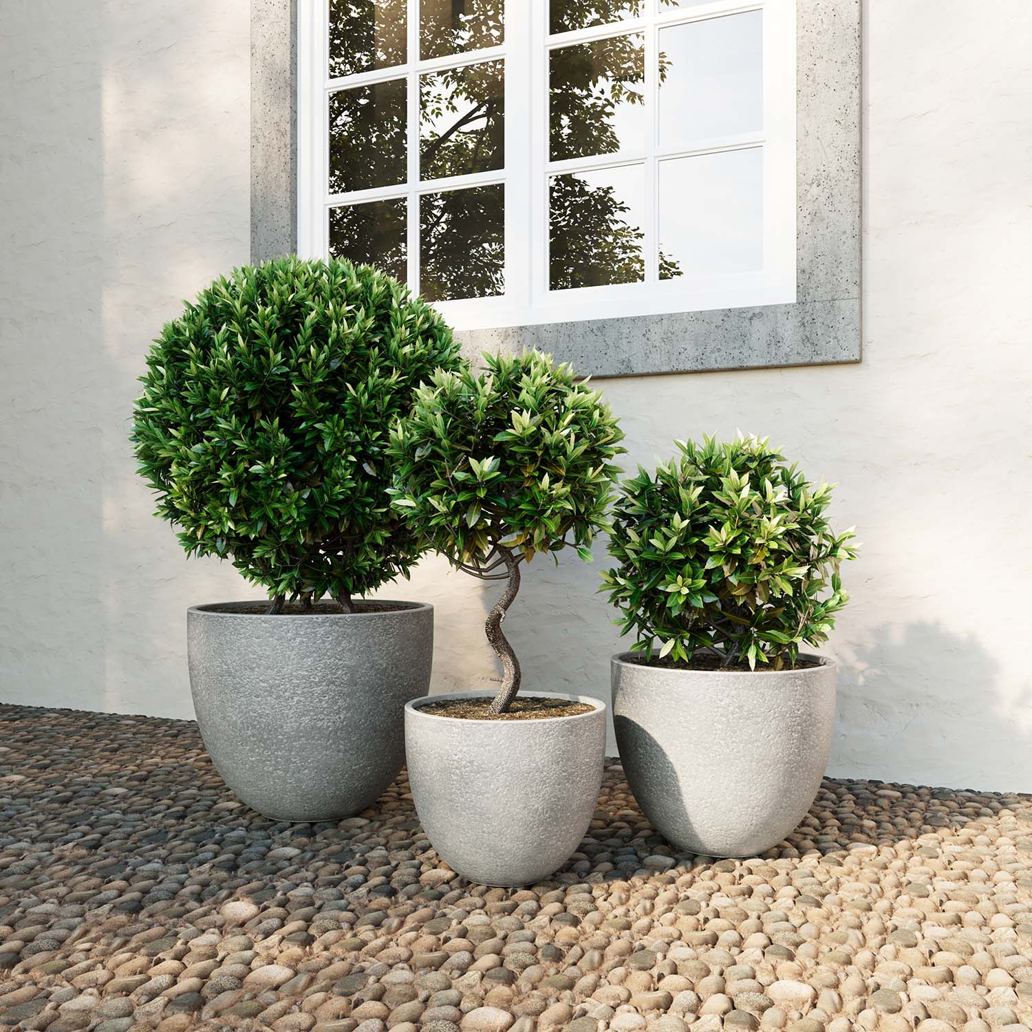 Gritto handgefertigter Übertopf aus Beton Gritto handgefertigter Übertopf aus Beton