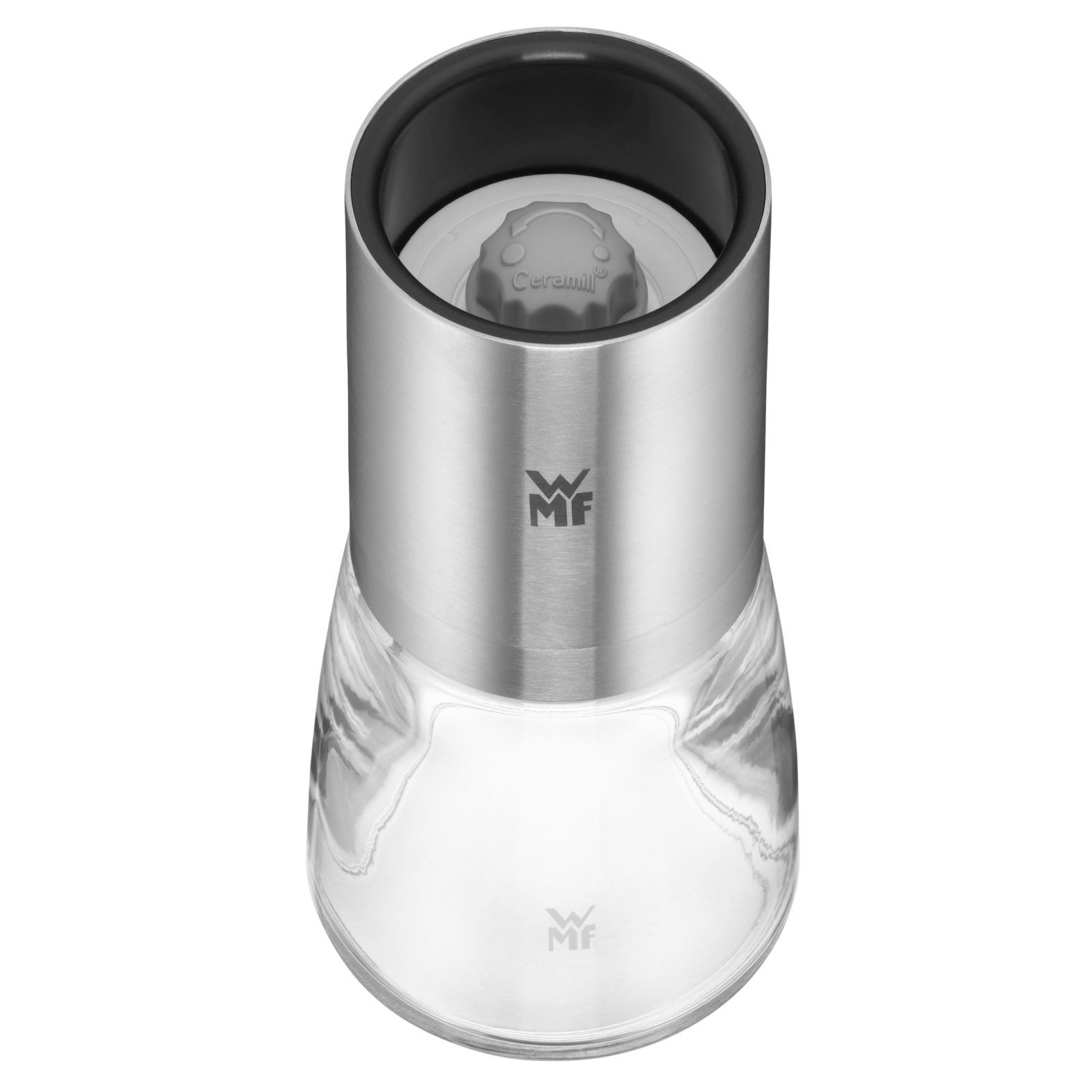 De Luxe Gewürzmühle mit Keramikmahlwerk & Aromaschutzdeckel, 14 cm