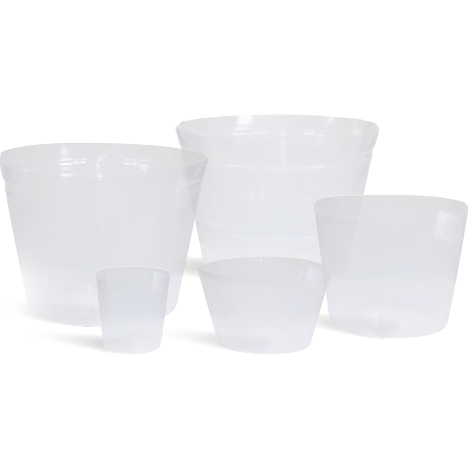 Pflanzeinsatz für Töpfe und Pflanzgefäße transparent Ø 45 cm, Höhe 35 cm