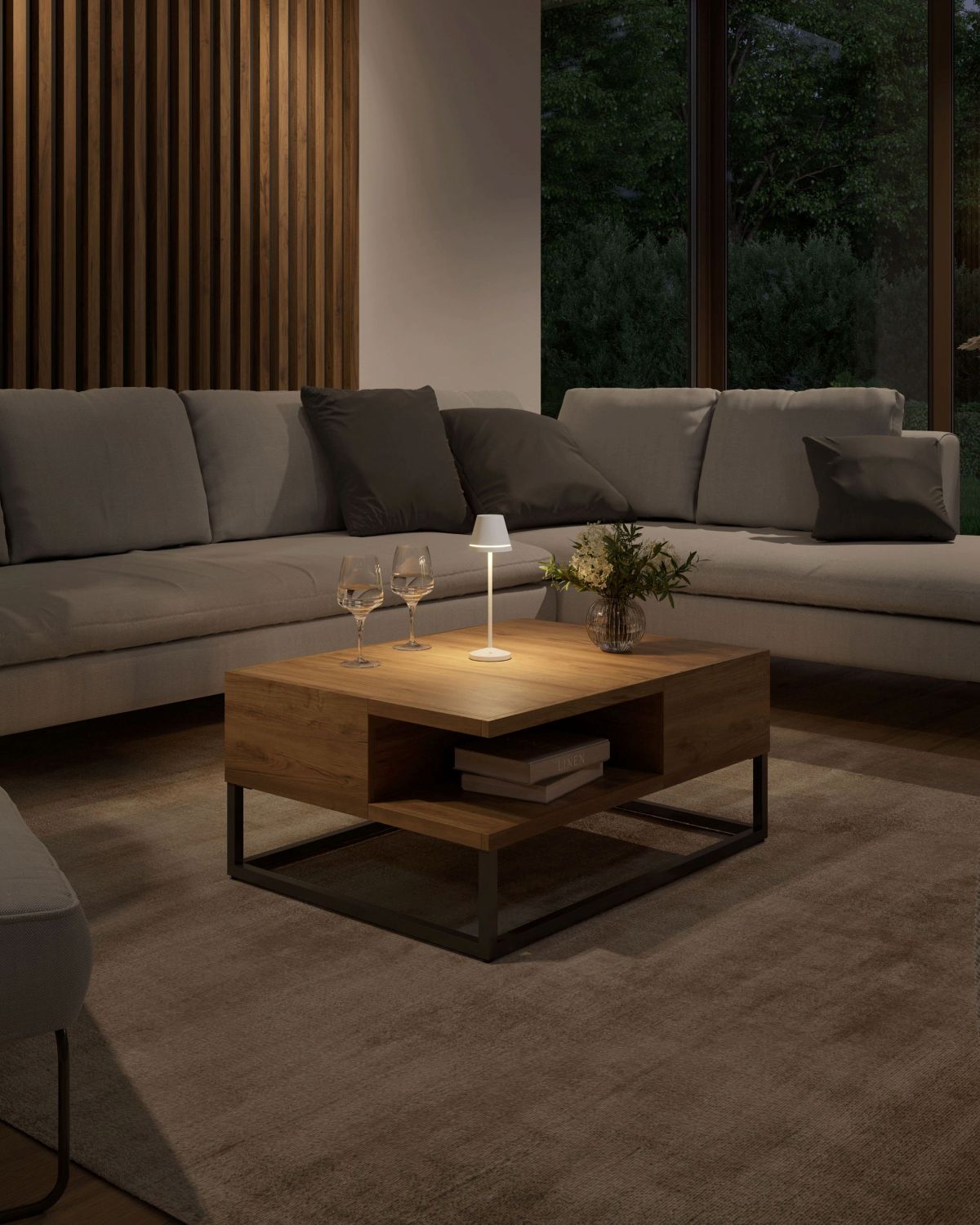 VENEZIA minimalistische Akku-Tischleuchte - LED Schwarz VENEZIA minimalistische Akku-Tischleuchte - LED Schwarz