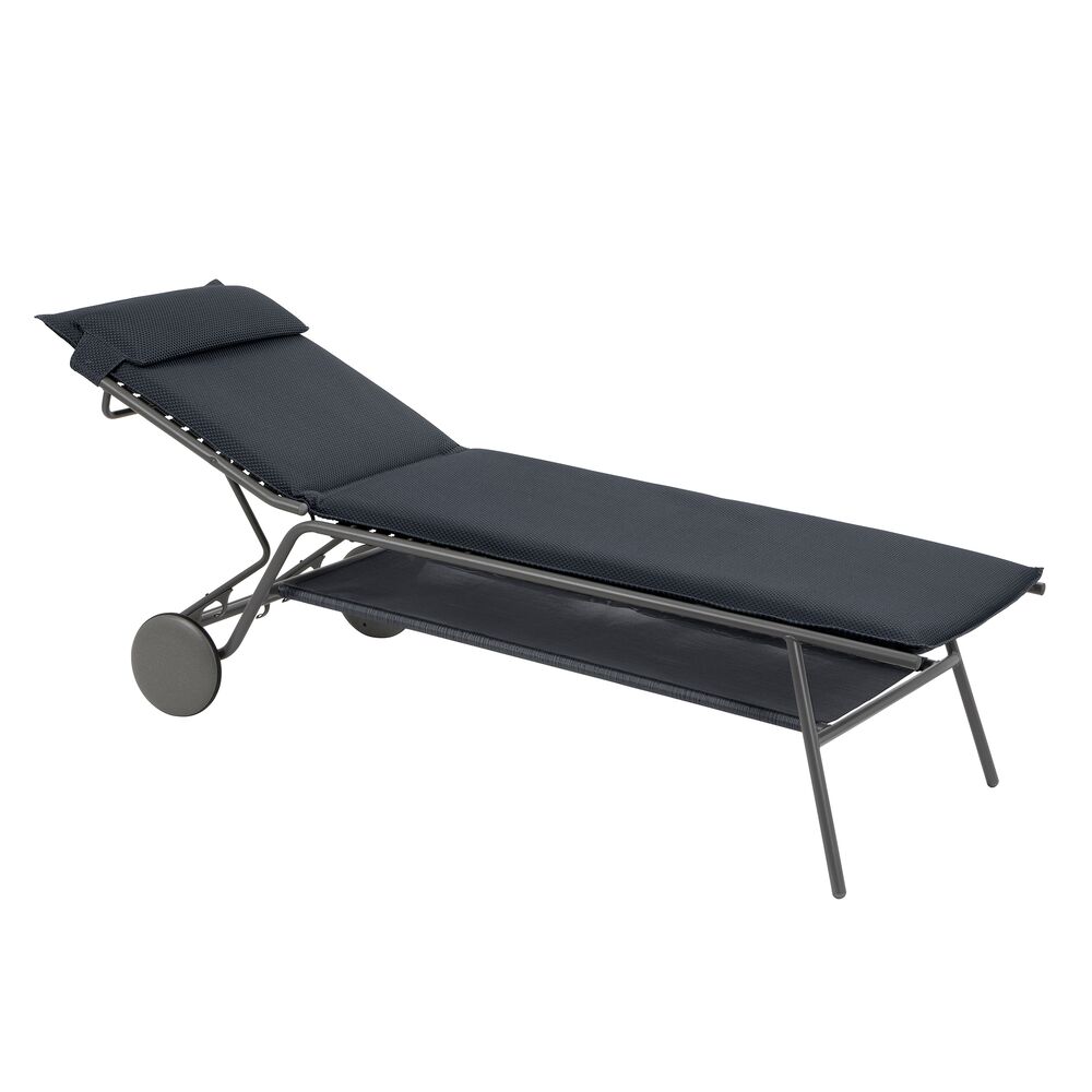 Bequeme Sonnenliege Miami II BeComfort® - verstellbar mit Rädern für die Terrasse hoch dunkelgrau Bequeme Sonnenliege Miami II BeComfort® - verstellbar mit Rädern für die Terrasse hoch dunkelgrau