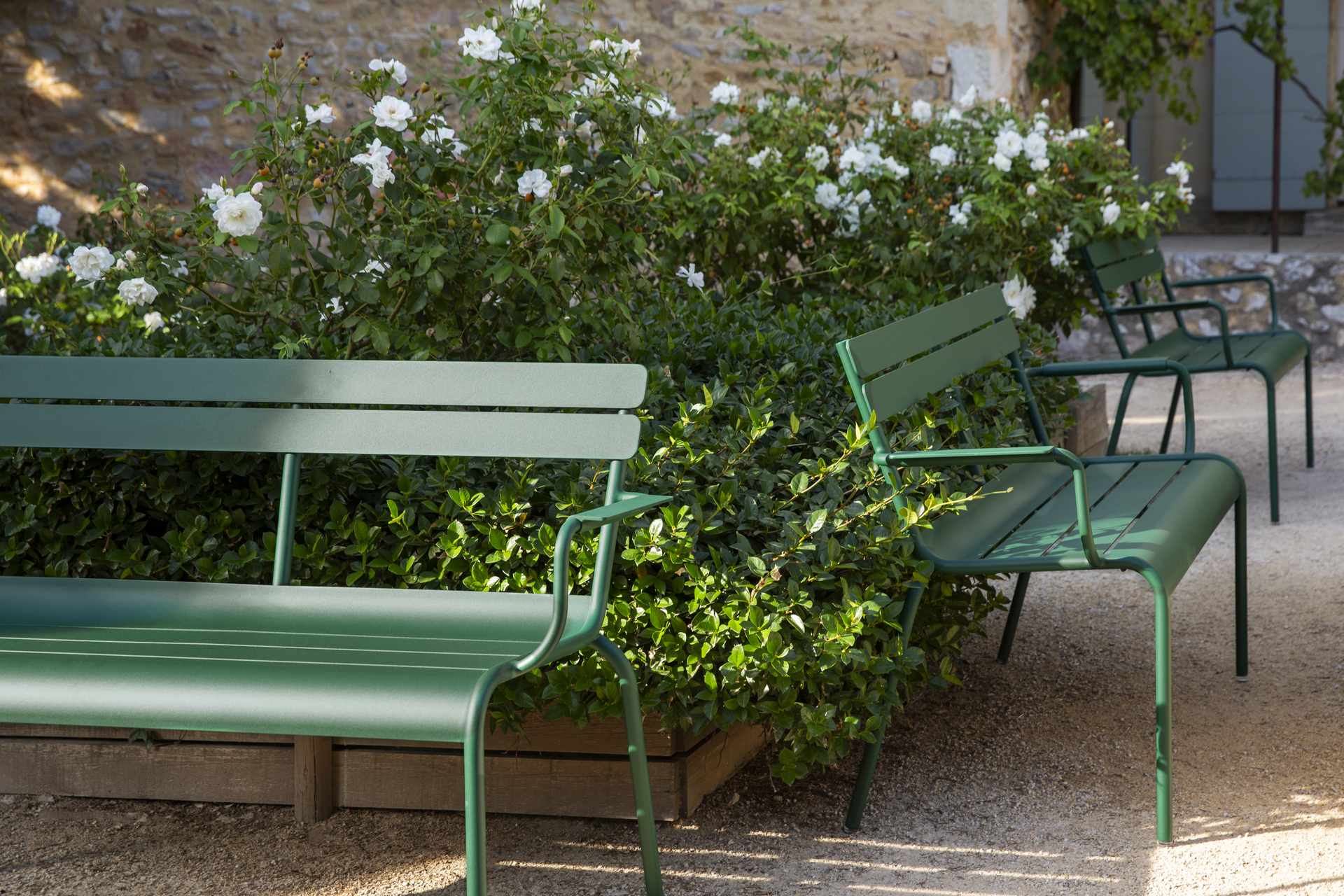 Luxembourg 2-Sitzer Gartenbank Mohnrot