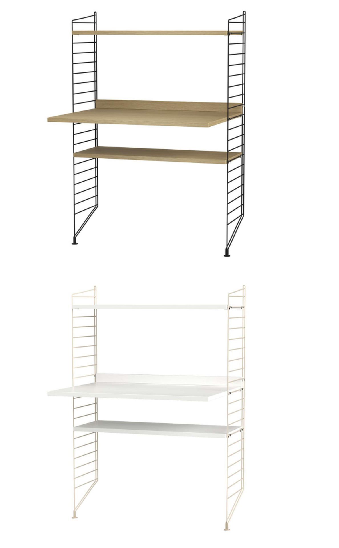 Kleiner Schreibtisch mit Ablage Kleiner Schreibtisch mit Ablage Schwarz Esche gebeizt