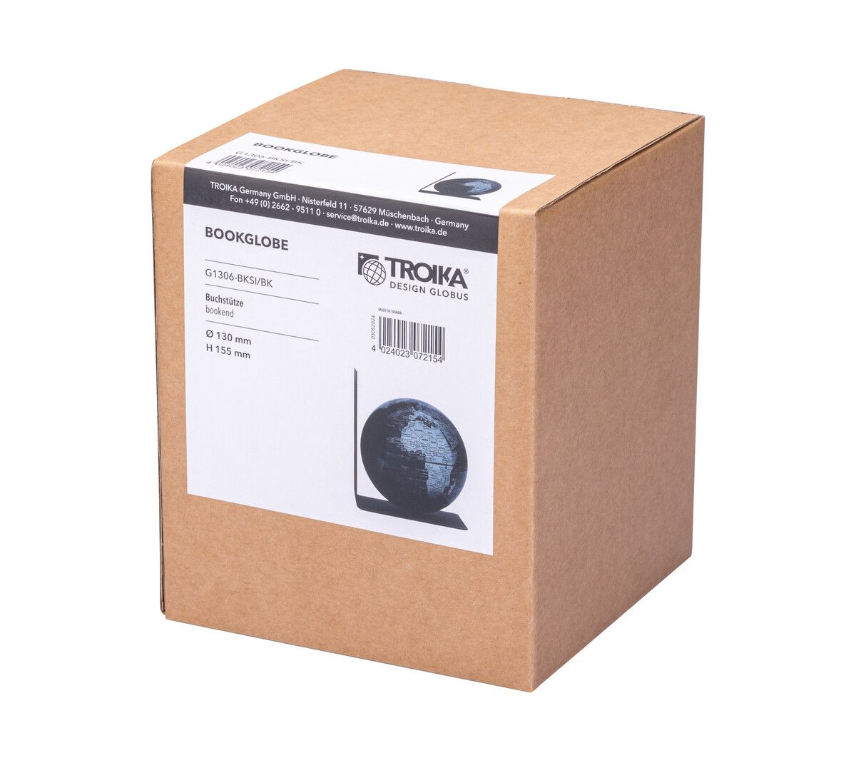 Buchstütze mit Globus „BookGlobe Single“ – Magnetisch, 13 cm, edles Design schwarz/silber Buchstütze mit Globus „BookGlobe Single“ – Magnetisch, 13 cm, edles Design schwarz/silber