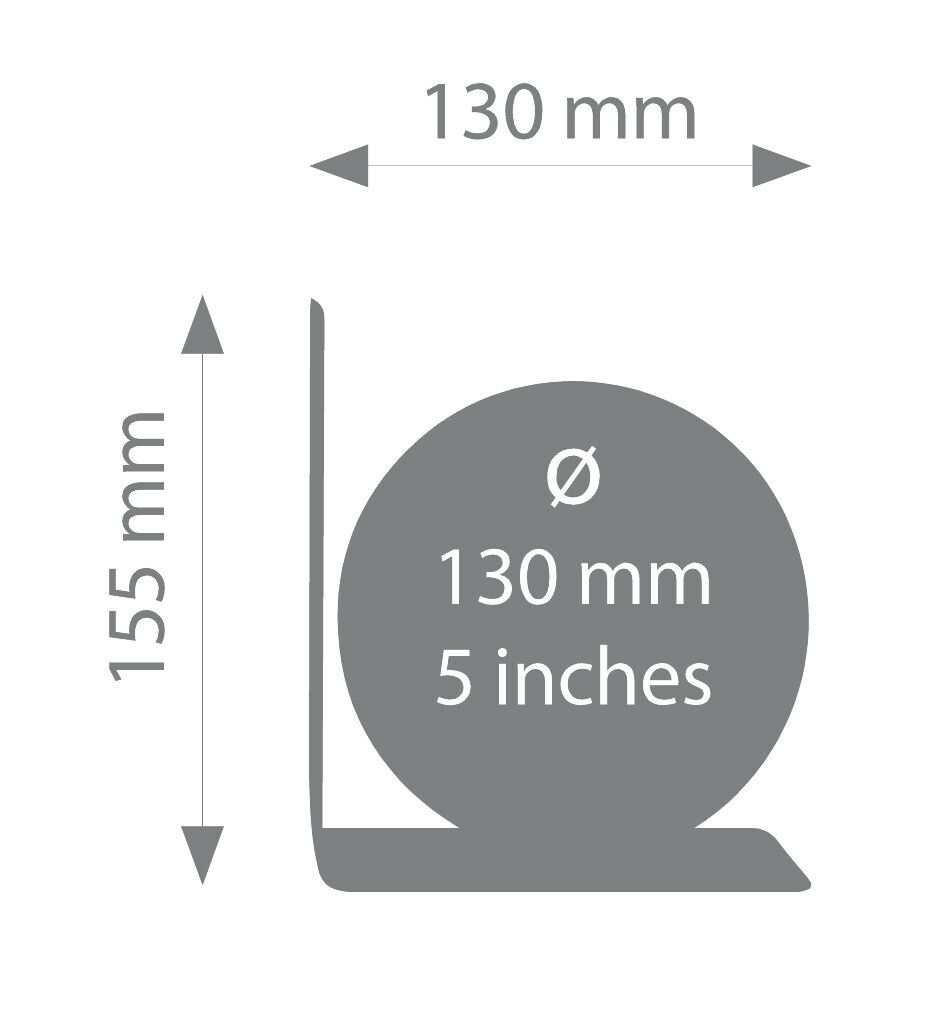 Buchstütze mit Globus „BookGlobe Single“ – Magnetisch, 13 cm, edles Design gold/dunkelblau