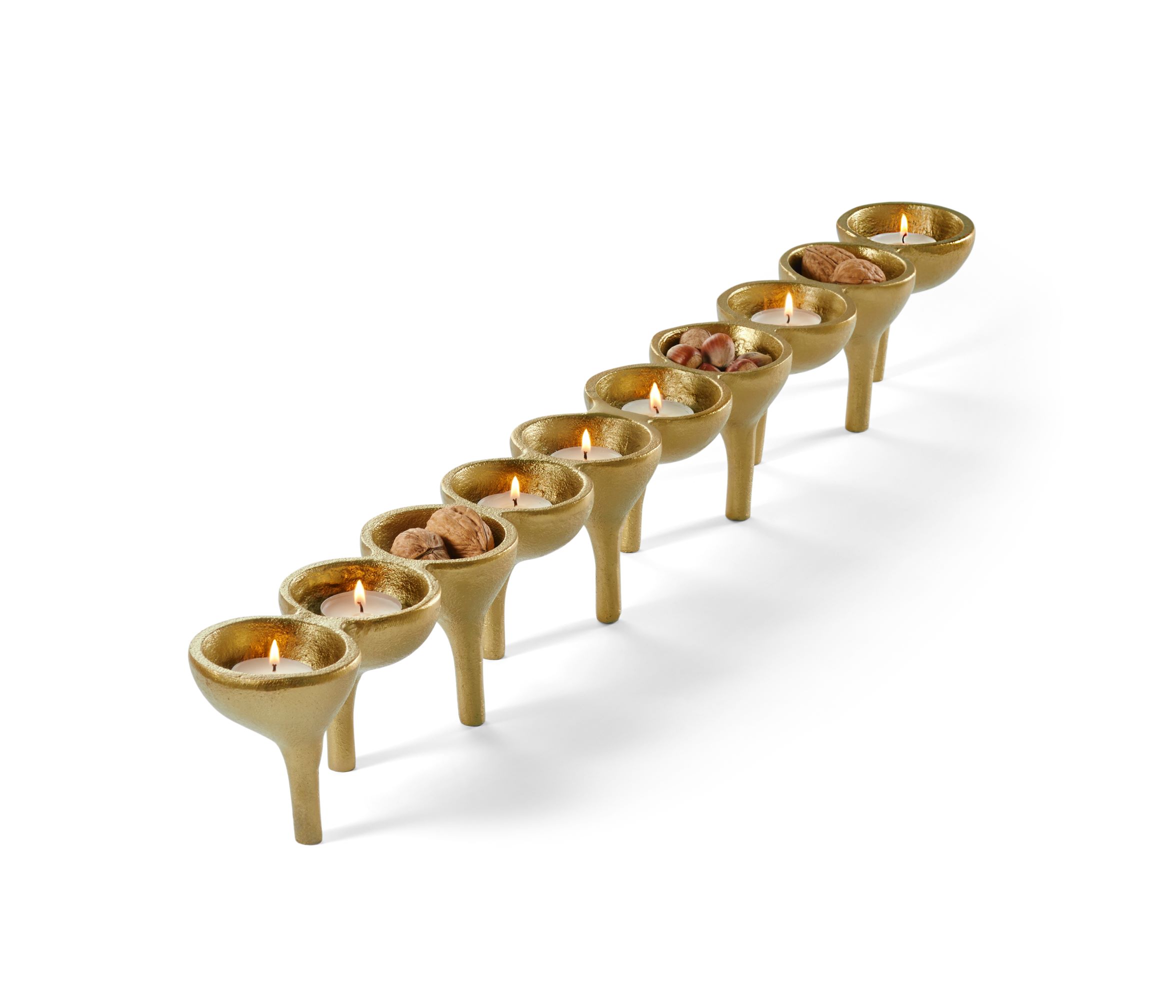 BEAUFORT 10er Teelichthalter gold