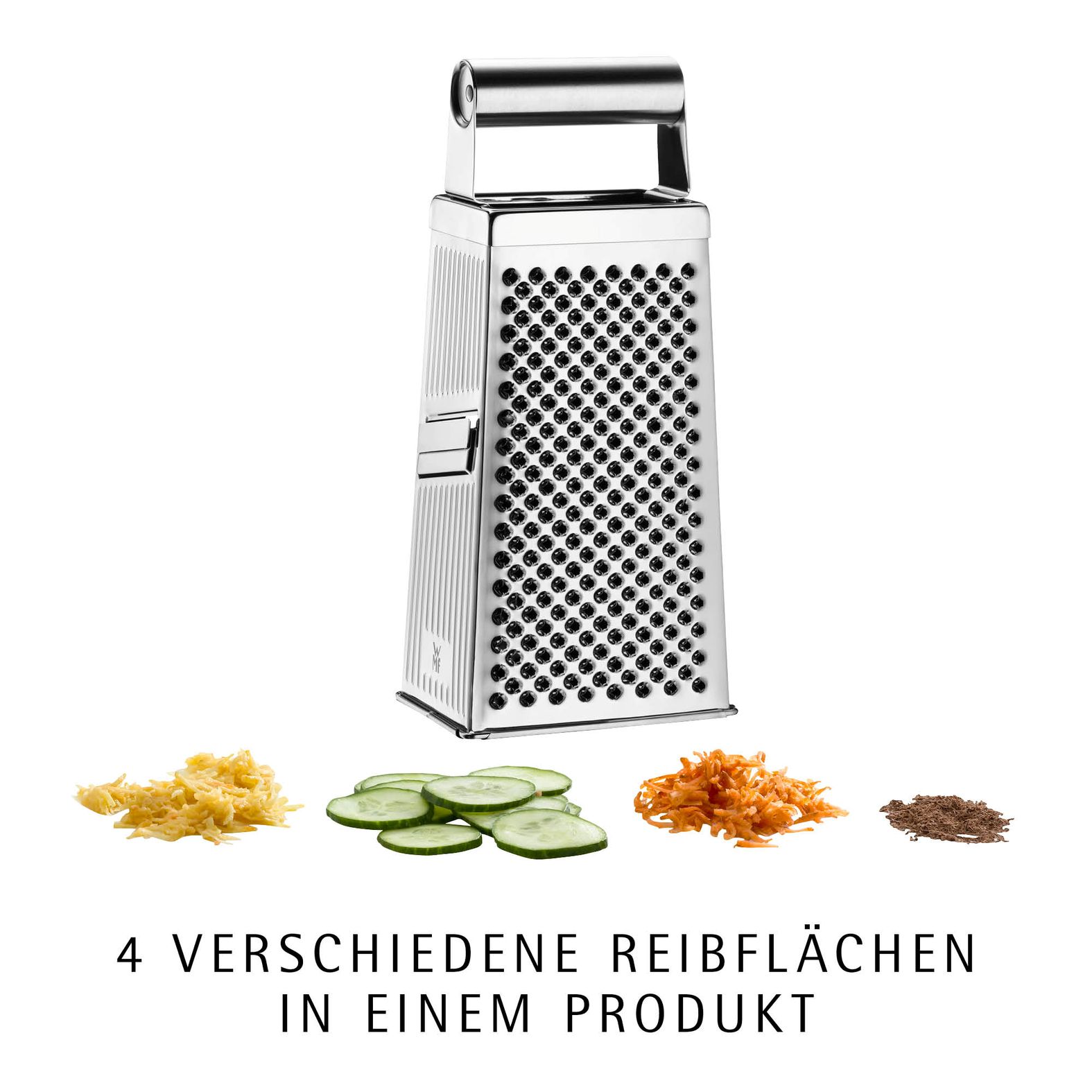 Vierkantreibe Edelstahl 10,5 x 24 cm – Reiben, Schneiden & Raspeln