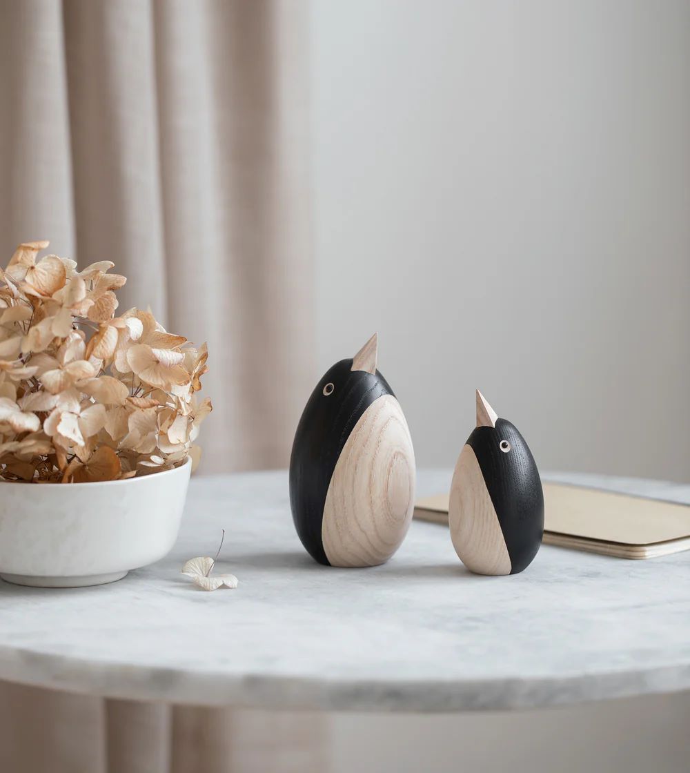 Pinguin Dekotier aus Eschenholz Pinguin Dekotier aus Eschenholz