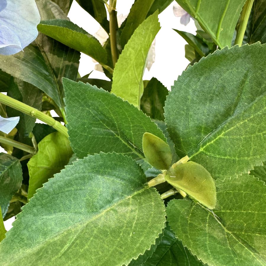 Hortensie - Hydrangea Kunstpflanze, 10 Blüten, Höhe 73 cm, weiß-blau Hortensie - Hydrangea Kunstpflanze, 10 Blüten, Höhe 73 cm, weiß-blau