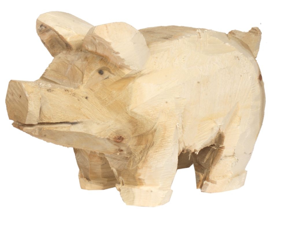 Glücksschwein aus Holz - Höhe 20 cm Glücksschwein aus Holz - Höhe 20 cm