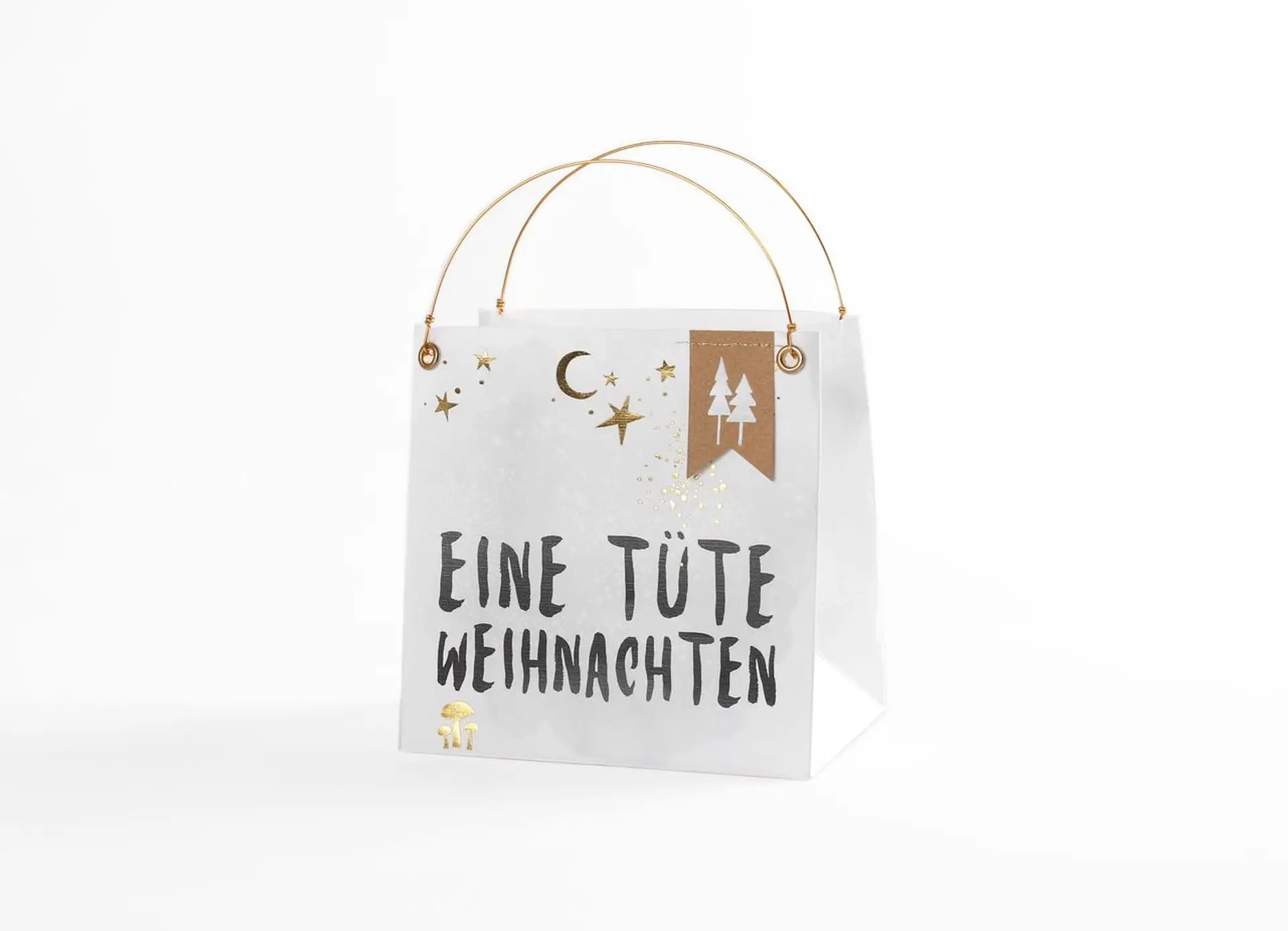 Winter Gutscheintüte "Eine Tüte Weihnachten" mit Karte