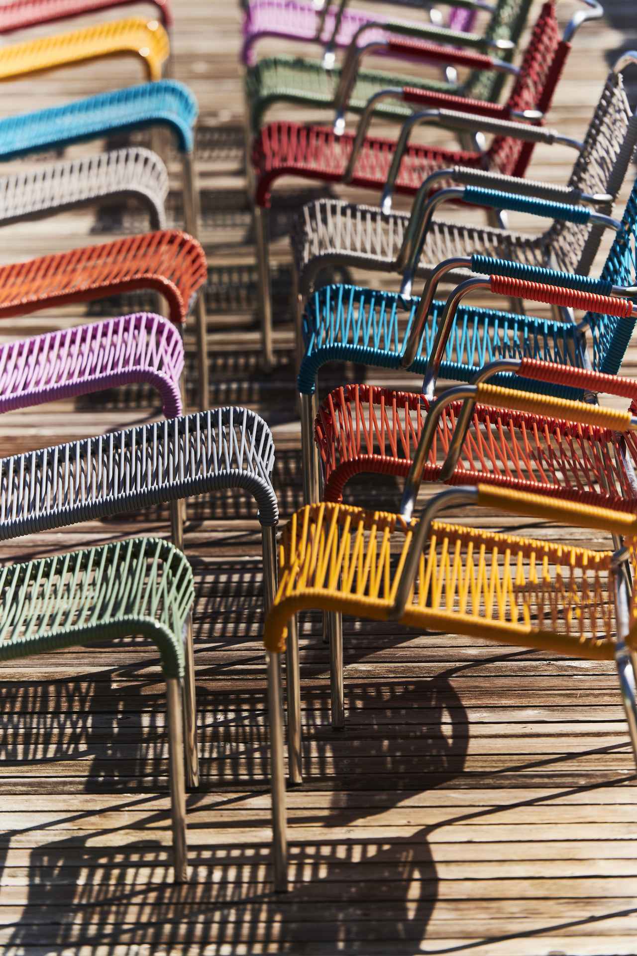 Fußhocker Outdoor Fiam Mya Lounge Spaghetti aus Aluminium Fußhocker Outdoor Fiam Mya Lounge Spaghetti aus Aluminium