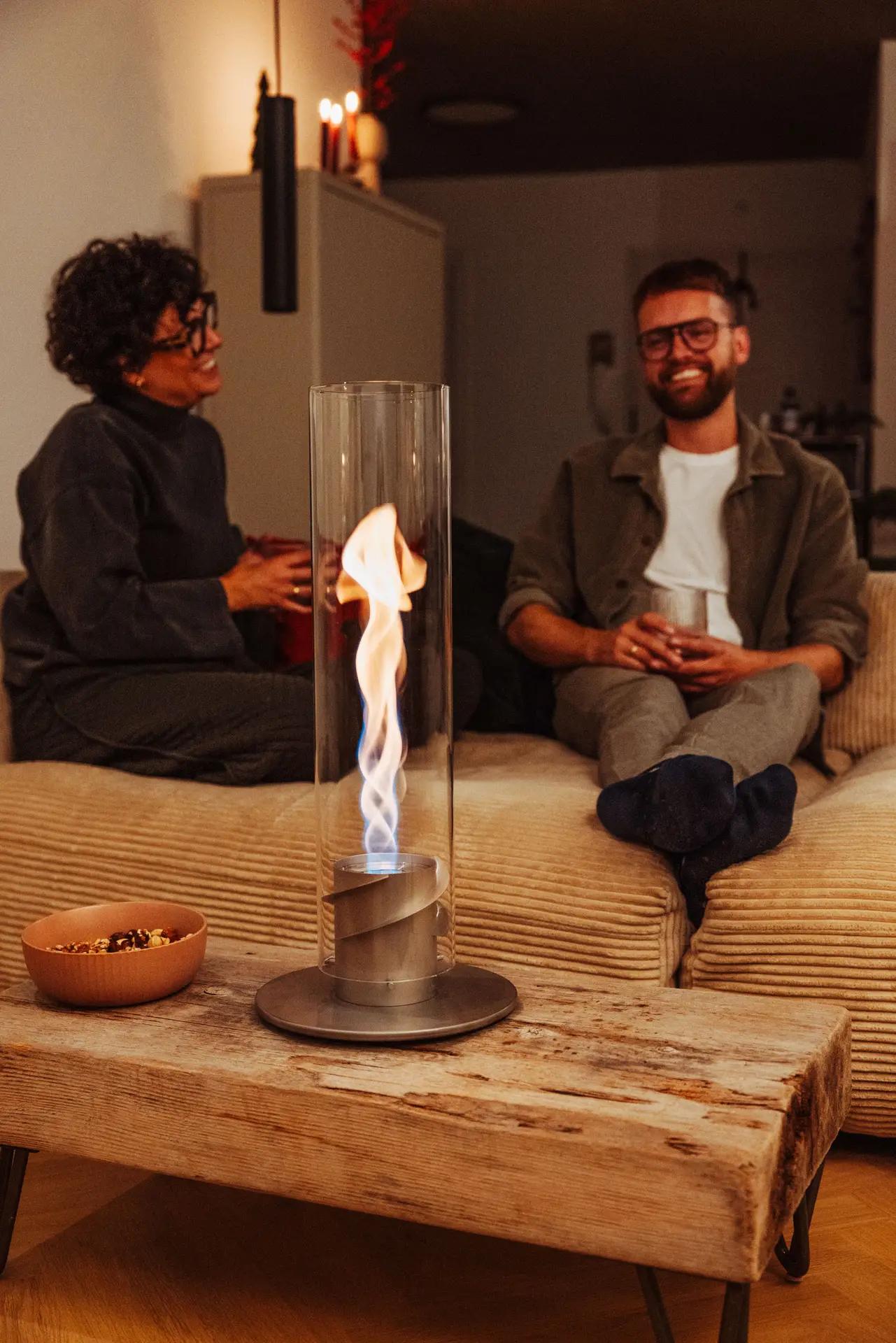 Hochwertiges Tischfeuer Spin Classic 1500 Schwarz