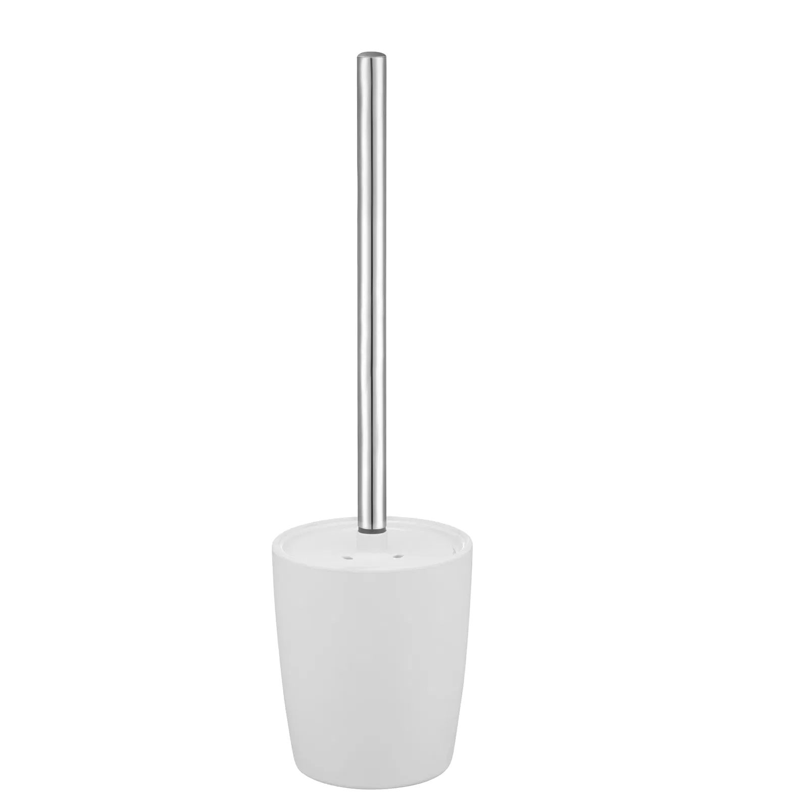 AVA WC-Garnitur – Design Toilettenbürste mit Edelstahlgriff Weiß