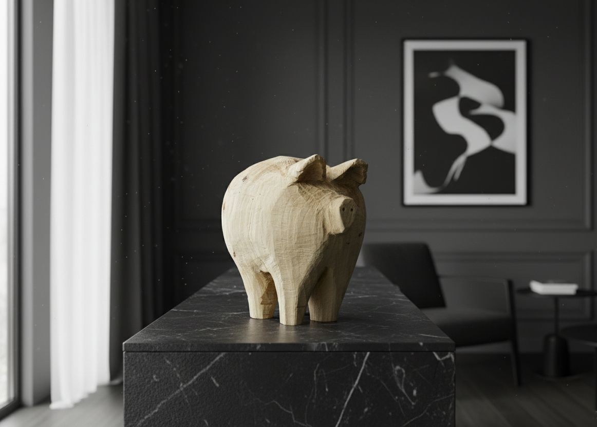 Holz Schwein Pappel natur, Höhe 35 cm Holz Schwein Pappel natur, Höhe 35 cm