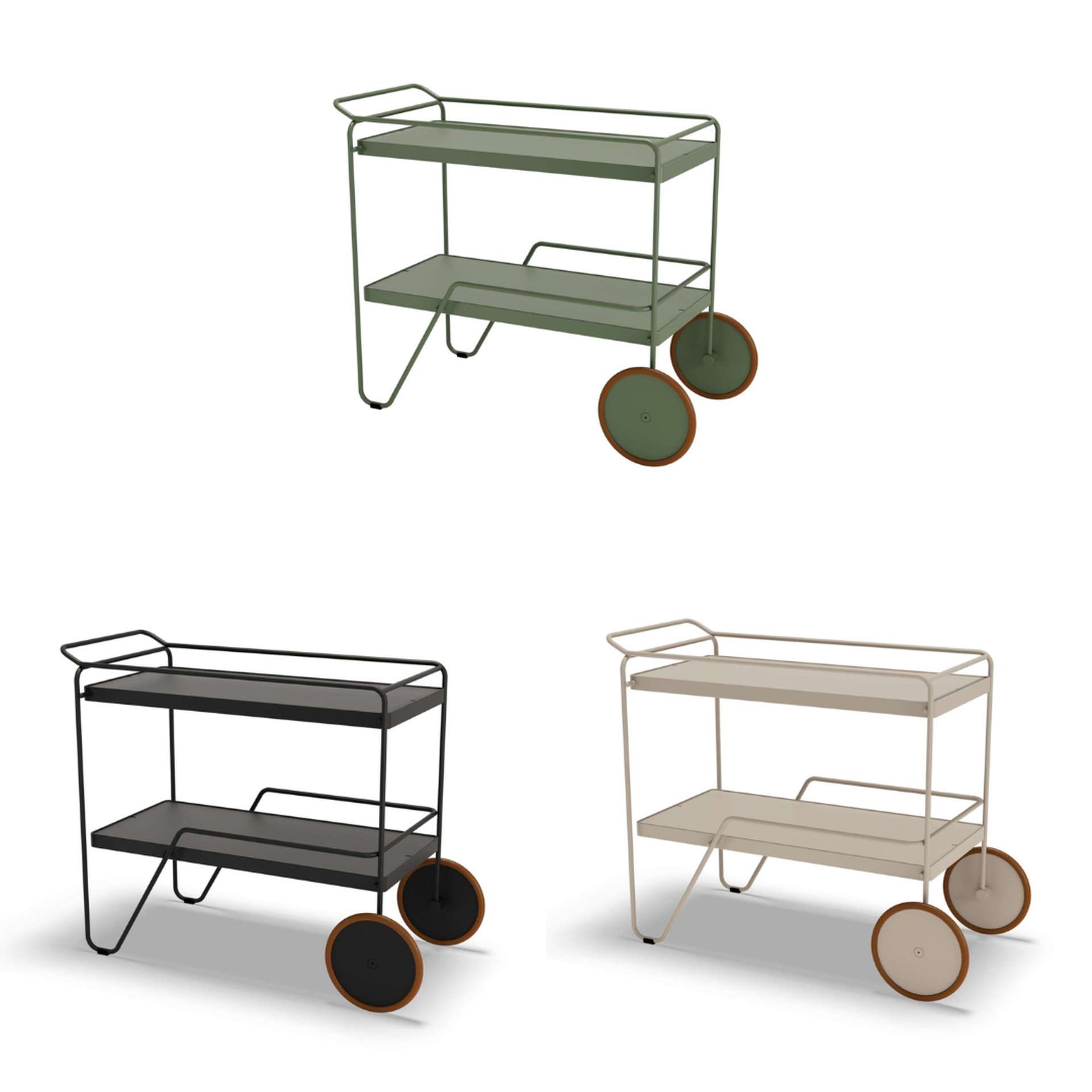 Click Servierwagen rollbar Outdoor Olivgrün Click Servierwagen rollbar Outdoor Olivgrün