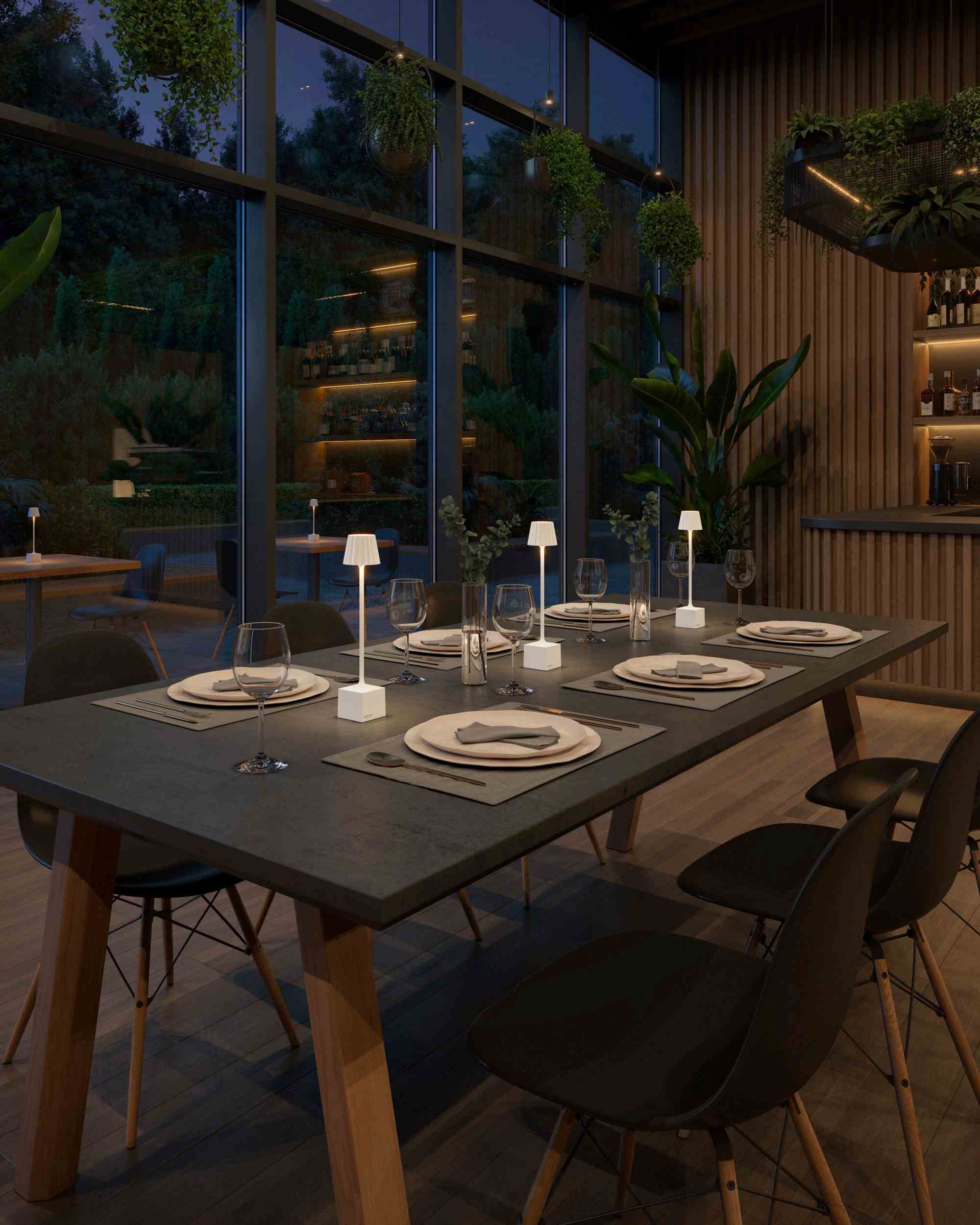 DENNIS Akku Tischleute - Plissee-Lampenschirm DENNIS Akku Tischleute - Plissee-Lampenschirm sand