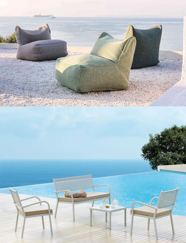 Outdoor Hotel-lounge Varianten Zwei verschiedene Typen von Hotellounge Möbeln für Ihre Einrichtung