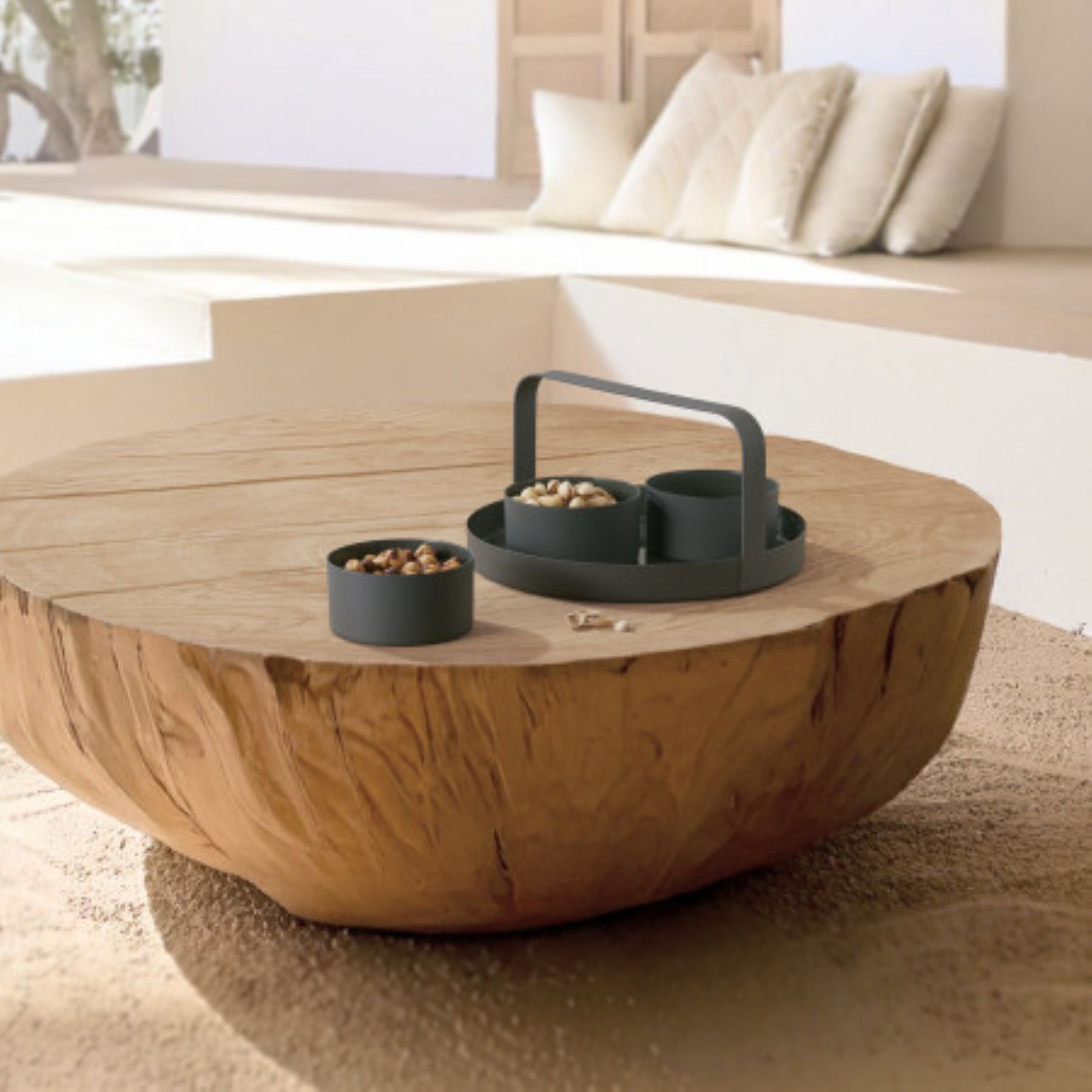 CLARA Snack-Tablett mit 3 Schälchen CLARA Snack-Tablett mit 3 Schälchen