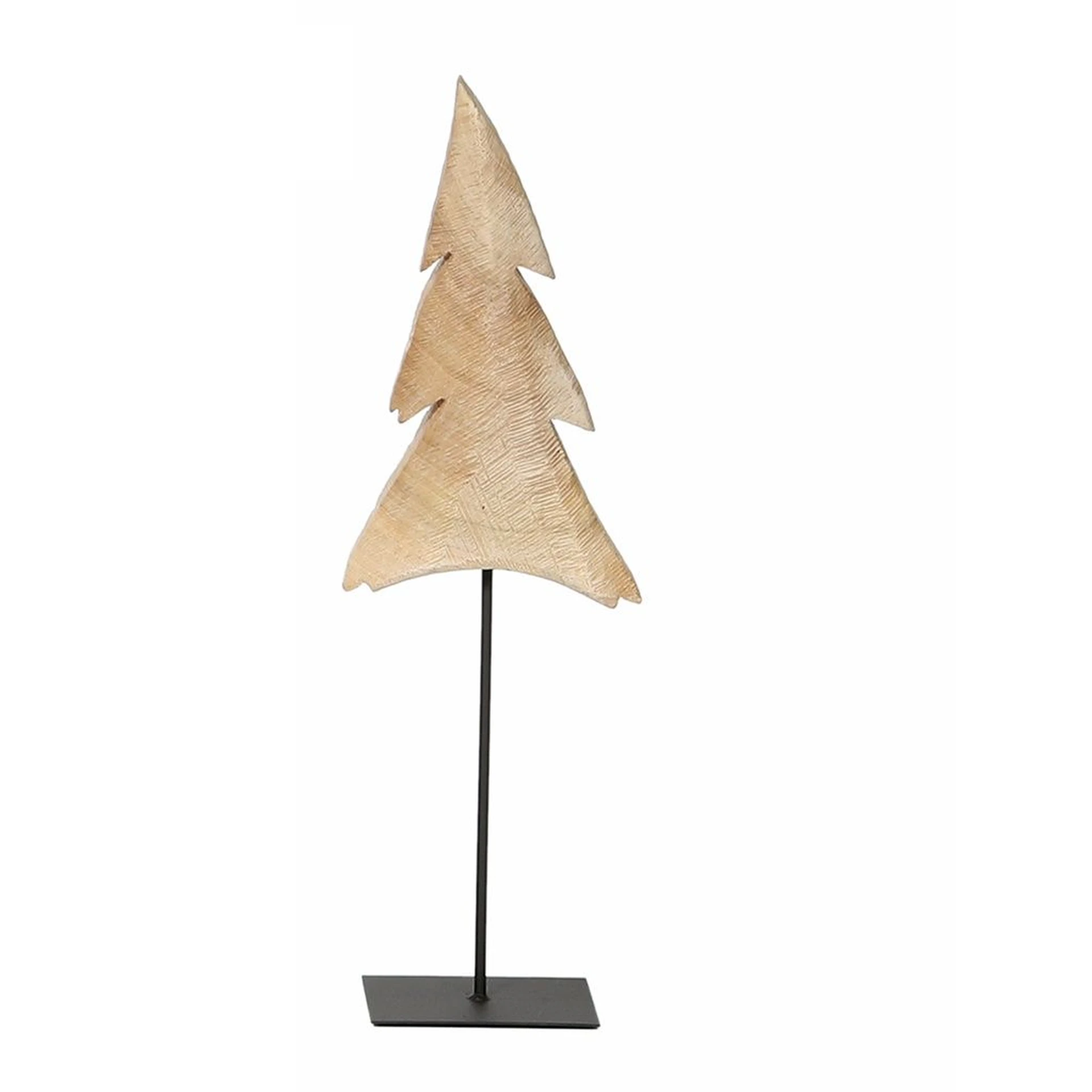 Deko Tanne aus Holz auf Ständer Natur Höhe 65 cm