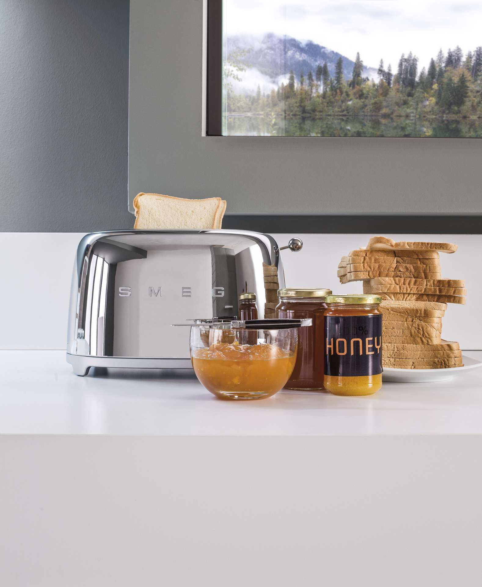 Kompakter Retro 2-Schlitz-Toaster Kompakter Retro 2-Schlitz-Toaster Metall