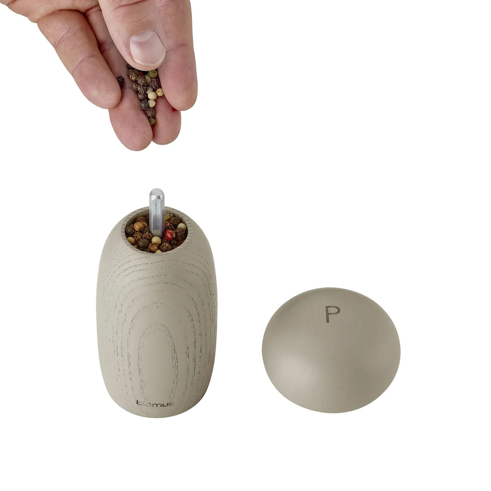 MOLI Salz- & Pfeffermühle 2er Set – aus Holz mit Keramikmahlwerk Moonbeam/ Nomad