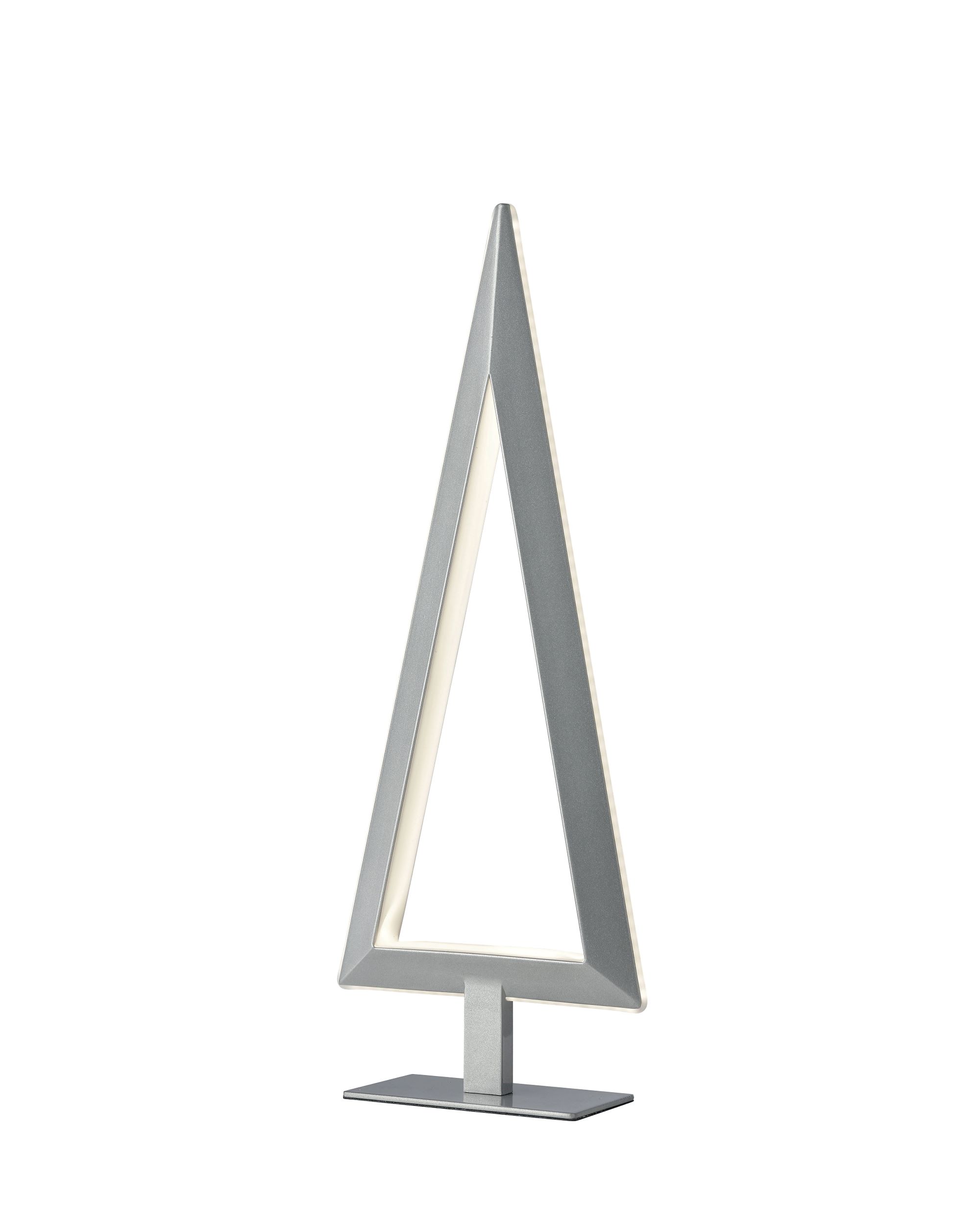 WIEN LED Leuchte dimmbar – Silberner Design-Tannenbaum aus Metall 53 cm