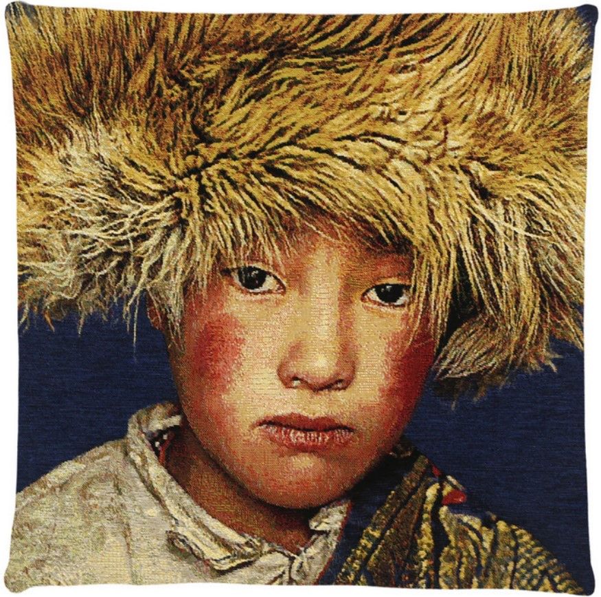 Kissenbezug Tibetan Boy Blue 45x45 Kissenbezug Tibetan Boy Blue 45x45