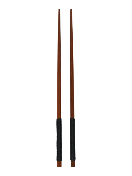 2er Set Essstäbchen aus Akazienholz mit schwarzem Nylongriff 2er Set Essstäbchen aus Akazienholz mit schwarzem Nylongriff