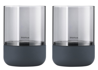 2er Set Windlicht CALMA XS aus dunkelgrauem Beton 2er Set Windlicht CALMA XS aus dunkelgrauem Beton