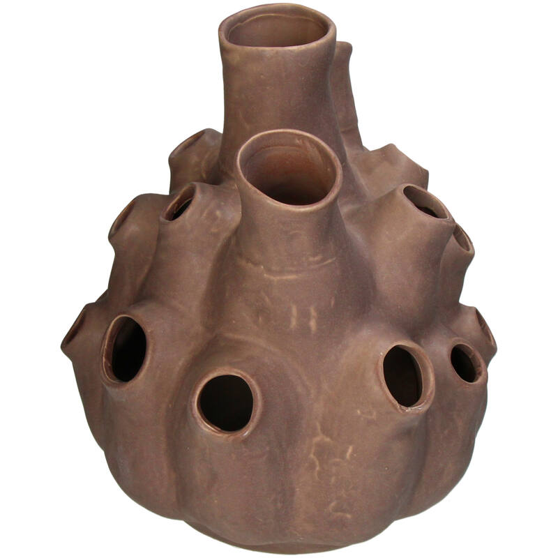 Vase Stoneware Mauve 29,5x26x30,5cm Vase Stoneware Mauve 29,5x26x30,5cm