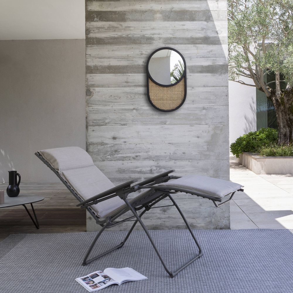 Sparset Outdoor Relaxliege BAYANNE Jade / Gestell Titane + Kissen