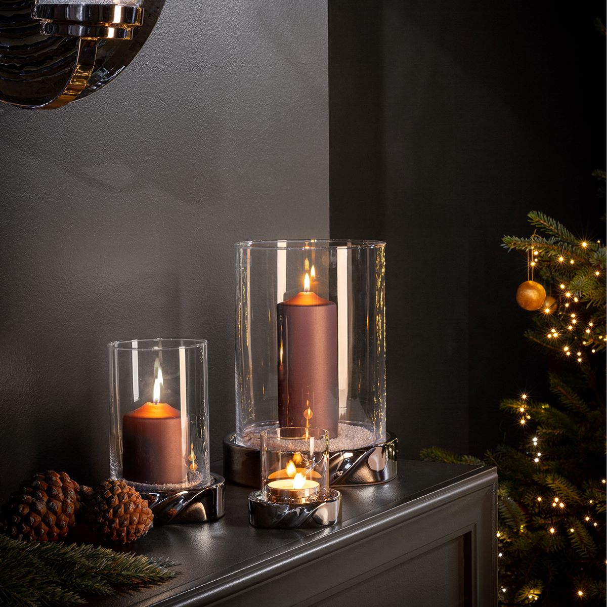 Le Decor Windlicht mit Keramik Sockel Le Decor Windlicht mit Keramik Sockel