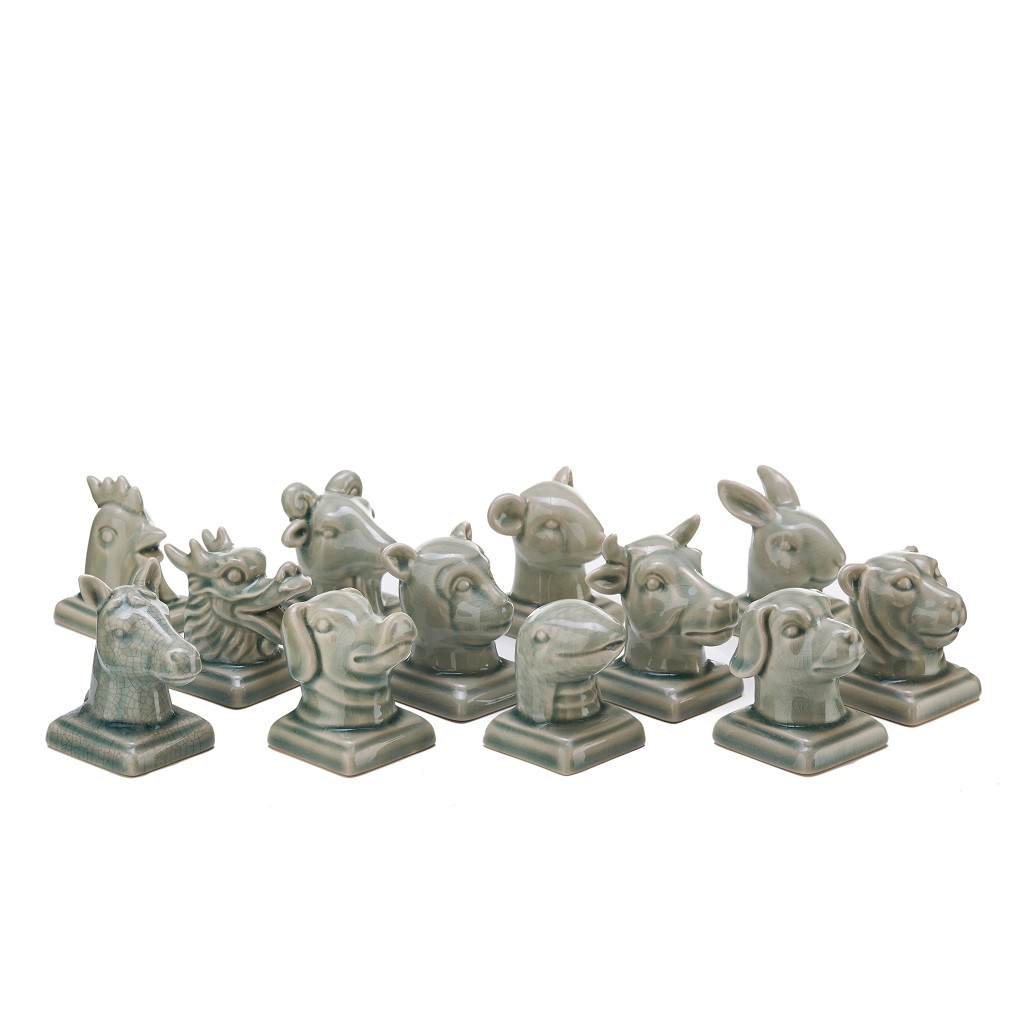 Dekokopf Tier grün H.7 cm Dekokopf Tier grün H.7 cm