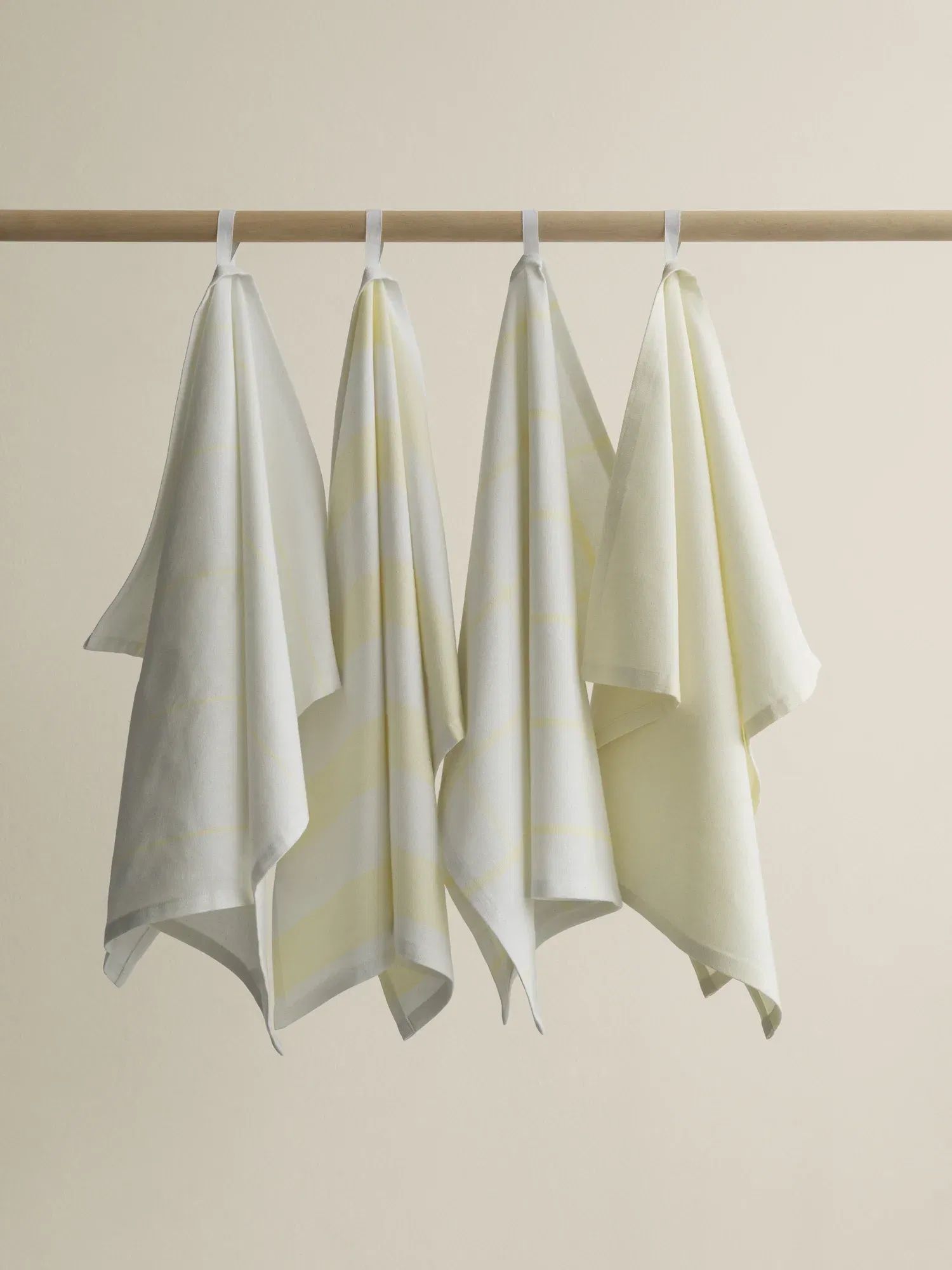 Taulo 2er-Set Geschirrtücher Streifen – Langlebige & saugfähige Baumwolltücher White/ Mazarine Blue